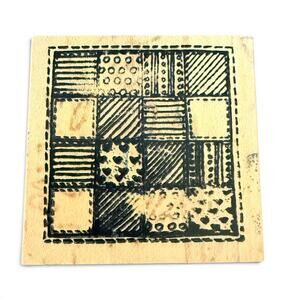 The Cottage Stamper Patchwork Quilt Design Rubber Stamp